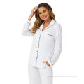 Adult Pajamas Long Sleeve Women Modal Viscose Pajamas Set Sleepwear Factory